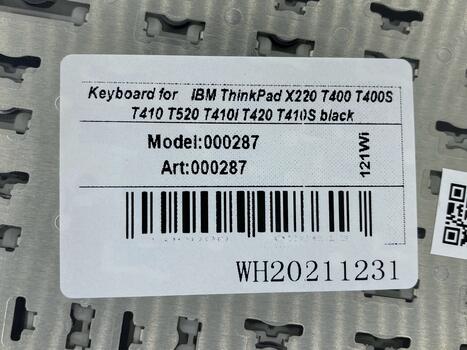 Клавиатура для ноутбука Lenovo ThinkPad (T400S, T410, T410I, X220, T400, T520, T420) с указателем (Point Stick) Black RU - фото 5