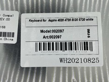 Клавиатура для ноутбука Acer Aspire 4710, 4520, 5315, 5520, 5710, 5710G, 5710Z, 5710ZG, 5720, 5920 White RU - фото 5