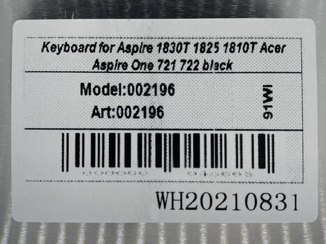 Клавиатура для ноутбука Acer Aspire (1420, 1425, 1425P, 1810, 1810T, 1820, 1825, 1830T) Aspire One (715, 721, 722, 751, 751H, 752, 752H, 753, ZA3, ZA5) Acer Ferrari One (200) Black, RU/EN - фото 5