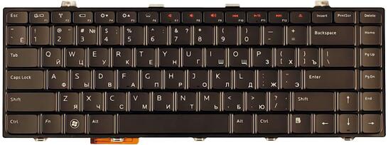 Клавиатура для ноутбука Dell Studio (14, 14Z, 1440, 1450, 1457) с подсветкой (Light). Black, RU - фото 2