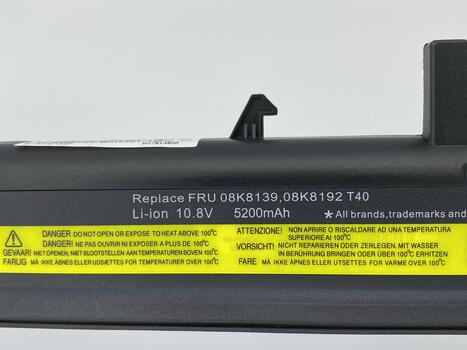 Аккумуляторная батарея для ноутбука Lenovo-IBM 08K8194 ThinkPad T42 10.8V Black 5200mAh OEM - фото 3