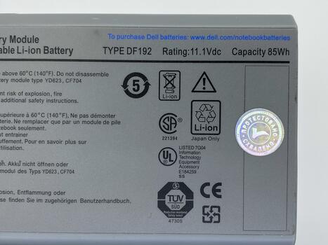 Аккумуляторная батарея для ноутбука Dell YD623 Latitude D820 11.1V Grey 5200mAh Orig - фото 3