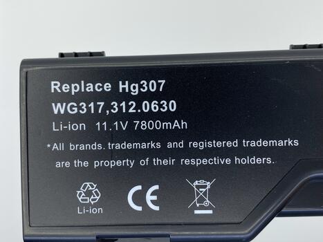 Усиленная аккумуляторная батарея для ноутбука Dell HG307 XPS M1730 11.1V Black 7800mAh OEM - фото 3