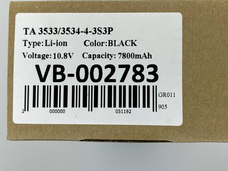 Усиленная аккумуляторная батарея для ноутбука Toshiba PA3534U Satellite A200 11.1V Black 7800mAh OEM - фото 5