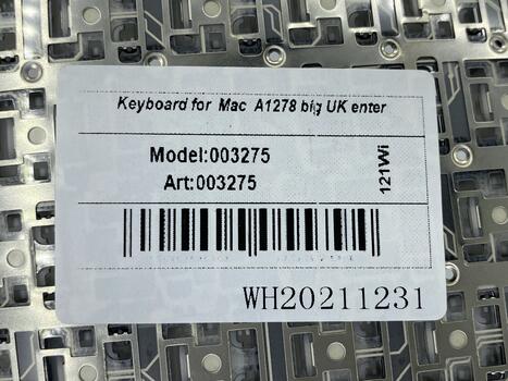 Клавиатура для ноутбука Apple MacBook (A1278) Black, RU (вертикальный энтер) - фото 5