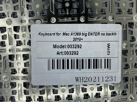 Клавиатура для ноутбука Apple MacBook Air 2010+ (A1369) Black, (No Frame), RU (вертикальный энтер) - фото 5