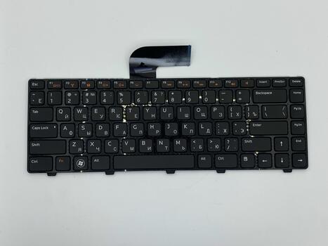 Клавиатура Dell Inspiron (M4040, M4110, M5040, N4050, N4110) Vostro (1540, 3550) с подсветкой (Light), Black, (Black Frame) RU/EN - фото 2