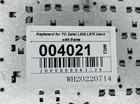 Клавиатура для ноутбука Toshiba Satellite (C850, C850D, C855, C855D, C870, C875, L875, L850, L850D, L855, L855D, L950, L955) Black, (Black Frame) RU - фото 5