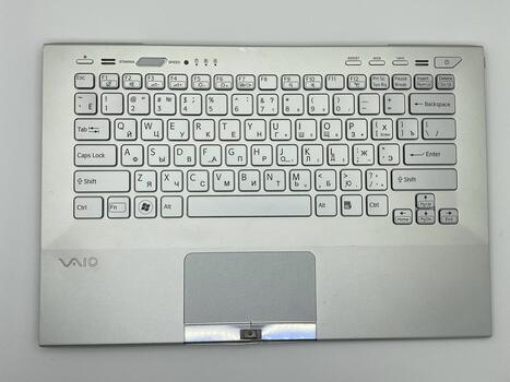 Клавиатура для ноутбука Sony Vaio (VPC-SB) Silver, (Silver TopCase), RU (for fingerprint reader) - фото 2