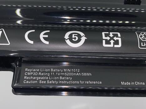 Аккумуляторная батарея для ноутбука Dell CMP3D Inspirion Mini 1012, 1016, 1018 11.1V Black 5200mAh OEM - фото 3