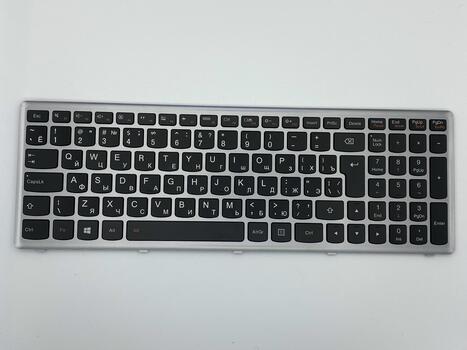 Клавиатура для ноутбука Lenovo IdeaPad U510, Z710 Black, (Silver Frame), RU - фото 2
