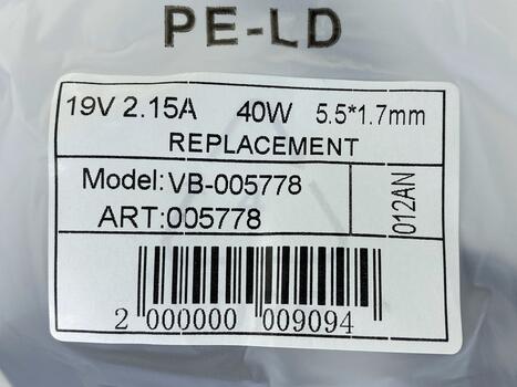 Блок питания для ноутбука Acer 40W 19V 2.1A 5.5x1.7mm 330-9808 Orig - фото 5