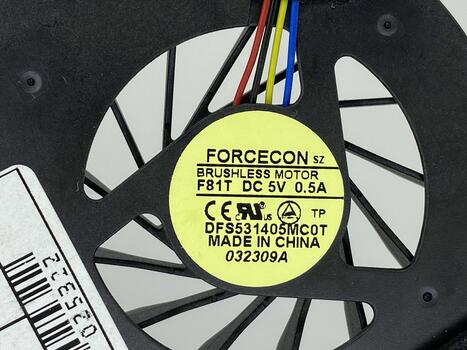 Вентилятор для ноутбука Asus M60, M60J, M60P, M60JV, M60V, M60VP, X62J, X62JV, X62V, X62VP, 5V 0.5A 4-pin Forcecon - фото 3