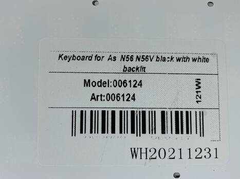 Клавиатура для ноутбука Asus (N56, N56V) с подсветкой (Light), Black, (No Frame) RU - фото 5