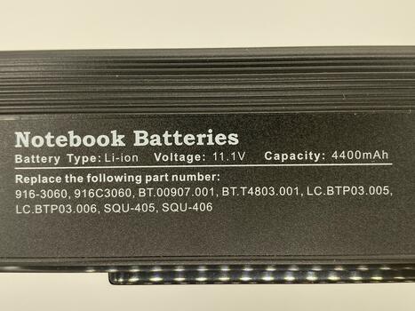 Аккумуляторная батарея для ноутбука Acer TravelMate: 3200, 3201, 3202, 3203, 3204, 3205, C200, C210, C203ETCi, C204Tmi, C213Tmi, C215TMi 11.1V Black 4400mAh OEM - фото 6