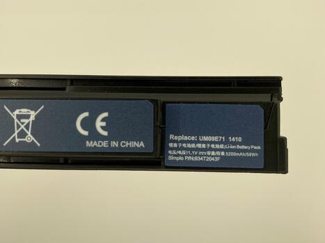 Аккумуляторная батарея для ноутбука Acer UM09E31 Aspire Timeline 1810T 11.1V Black 5200mAh OEM - фото 3