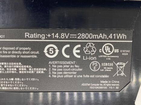 Аккумуляторная батарея для ноутбука Asus C41-UX50 UX50V 14.8V Black 2500mAh Orig - фото 3