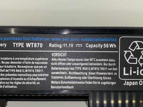 Аккумуляторная батарея для ноутбука Dell RK813 Studio 1435 11.1V Black 5200mAh OEM - фото 3