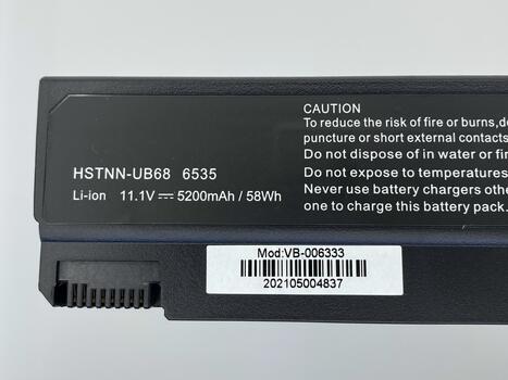 Аккумуляторная батарея для ноутбука HP Compaq HSTNN-I44C 8440p 11.1V Black 5200mAh OEM - фото 3