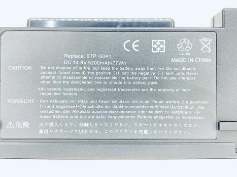 Аккумуляторная батарея для ноутбука Acer BTP-60A1 Aspire 1360 14.8V Black 5200mAh OEM - фото 3