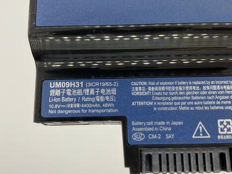 Аккумуляторная батарея для ноутбука Acer UM09H31 Aspire one 532H series 10.8V Black 4400mAh Orig - фото 3
