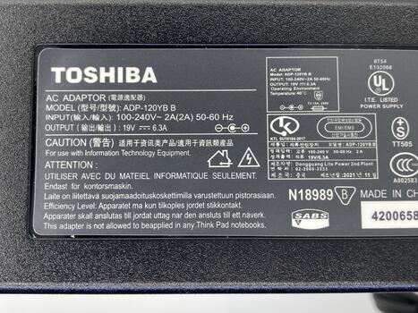 Блок питания для ноутбука Toshiba 120W 19V 6.3A 5.5x2.5mm PA3381U Orig - фото 3