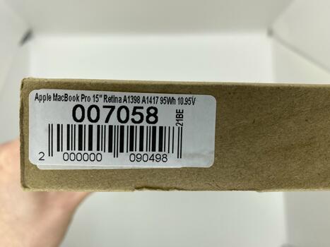 Аккумуляторная батарея для ноутбука Apple A1417 MacBook Pro 15-inch Retina A1398 10.95V Black 8460mAh Orig - фото 5