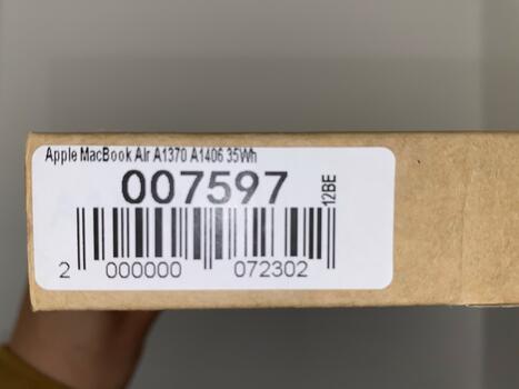 Аккумуляторная батарея для ноутбука Apple A1406 MacBook Air 11&quot; A1370 (2011) 7.3V Black 4680mAh Orig - фото 5