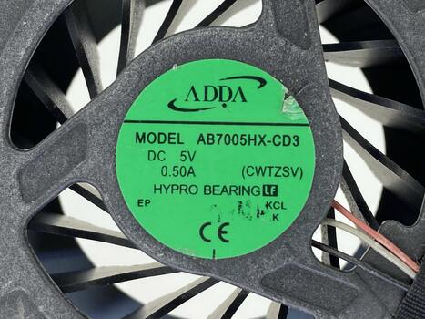 Вентилятор для ноутбука Toshiba Qosimio X500, X505 VER-2, 5V 0.5A 3-pin ADDA - фото 3