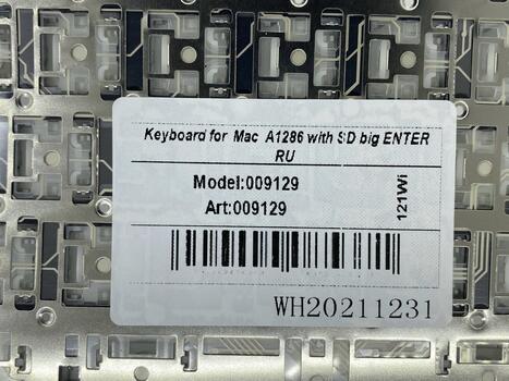 Клавиатура для ноутбука Apple MacBook Pro (A1286) (2011, 2012 года) Black, (No Frame), с (SD), (Original), RU (вертикальный энтер) - фото 5