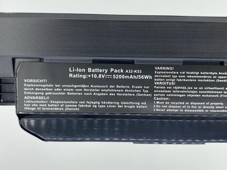 Аккумуляторная батарея для ноутбука Asus A32-K53 A43BR 10.8V Black 5200mAh OEM - фото 3
