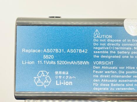 Аккумуляторная батарея для ноутбука Acer AS07B41 Aspire 5315 11.1V Black 5200mAh OEM - фото 3