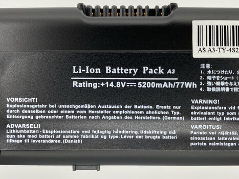 Аккумуляторная батарея для ноутбука Asus A42-A3 14.8V Black 5200mAh OEM - фото 3