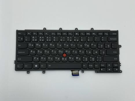 Клавиатура для ноутбука Lenovo ThinkPad (X240, X240S, X240I)  с подсветкой (Light), с указателем (Point Stick) Black, Black Frame, RU - фото 2