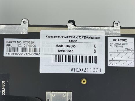 Клавиатура для ноутбука Lenovo ThinkPad (X240, X240S, X240I)  с подсветкой (Light), с указателем (Point Stick) Black, Black Frame, RU - фото 3