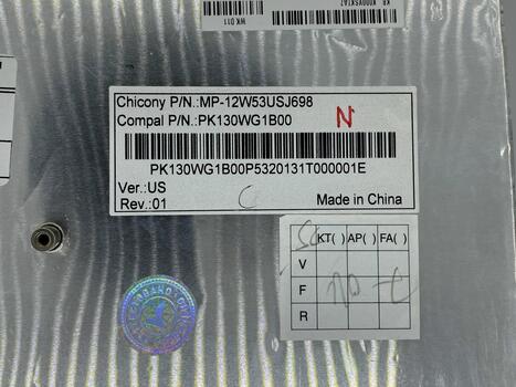 Клавиатура для ноутбука Toshiba Satellite (M40-A M40T-A M45-A M45T-A) с подсветкой (Light), Black, (Gray Frame) RU - фото 3