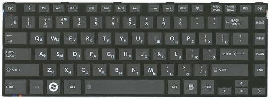 Клавиатура для ноутбука Toshiba Satellite C840, C840D, C845, C845D, L830, L835, L840, L840D, L845, L845D, M840, M845, P840, P840T, P845, P845T Black, (Black Frame) RU - фото 2
