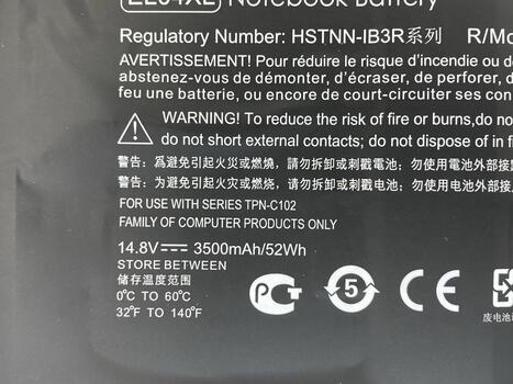 Аккумуляторная батарея для ноутбука HP Compaq HSTNN-IB3R Envy 4-1000 14.8V Black 3400mAh Orig - фото 3