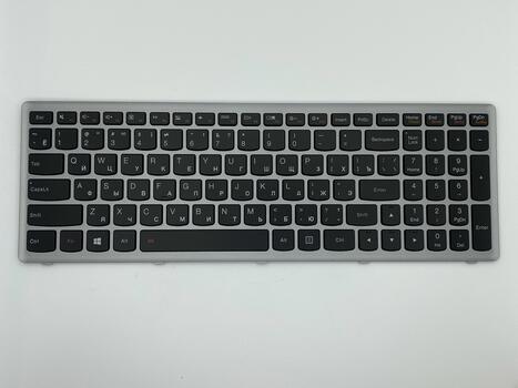 Клавиатура для ноутбука Lenovo IdeaPad (G505S, Z510) с подсветкой (Light), Black, (Silver Frame), RU - фото 2