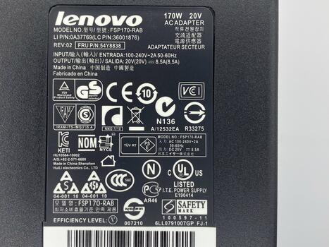 Блок питания для ноутбука Lenovo 170W 20V 8.5A 7.9x5.5mm 45N0374 Orig - фото 7