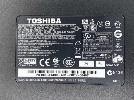 Блок питания для ноутбука Toshiba 180W 19V 9.5A 4 трапеция ADP-09T Orig - фото 4