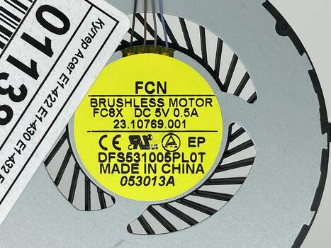 Вентилятор для ноутбука Acer Aspire E1-422, E1-430, E1-430P, E1-432, E1-432G, E1-470, 5V 0.5A 4-pin FCN - фото 3