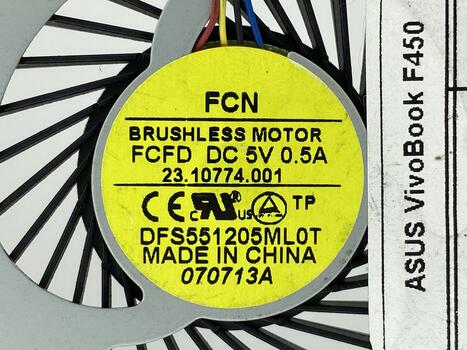 Вентилятор для ноутбука Asus VivoBook A450, F450, K450V, X450, 5V 0.5A 4-pin FCN - фото 3