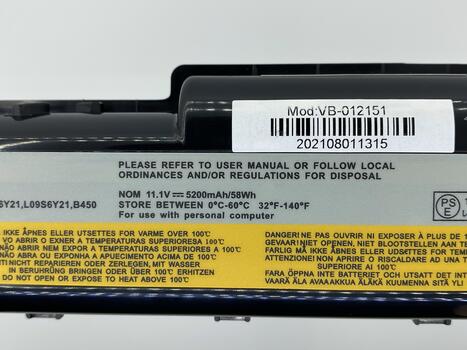 Аккумуляторная батарея для ноутбука Lenovo-IBM L09M6Y21 B450 11.1V Black 5200mAh OEM - фото 3
