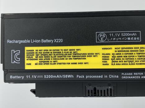Аккумуляторная батарея для ноутбука Lenovo-IBM 42T4940 ThinkPad X220 11.1V Black 5200mAh OEM - фото 3
