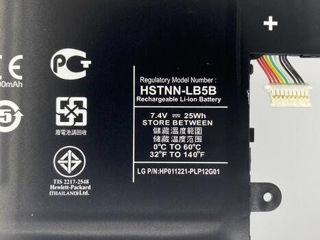 Аккумуляторная батарея для ноутбука HP Compaq HSTNN-LB5B SlateBook 101 7.4V Black 3200mAh Orig - фото 3