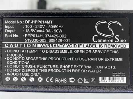 Блок питания для ноутбука HP 90W 18.5V 4.9A 6x12mm Oval type PPP014H OEM - фото 3
