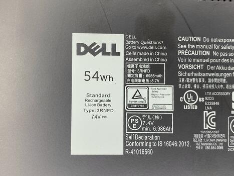 Аккумуляторная батарея для ноутбука Dell 3RNFD Latitude E7450 7.4V Black 6986mAh Orig - фото 3