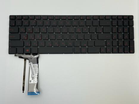 Клавиатура для ноутбука Asus (G771, N551) с подсветкой (Light), Black, (No Frame) RU - фото 2