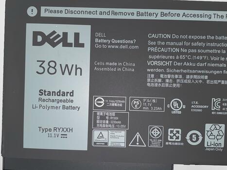 Аккумуляторная батарея для ноутбука Dell RYXXH Latitude E5250 11.1V Black 3420mAh Orig - фото 3